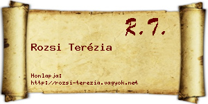 Rozsi Terézia névjegykártya